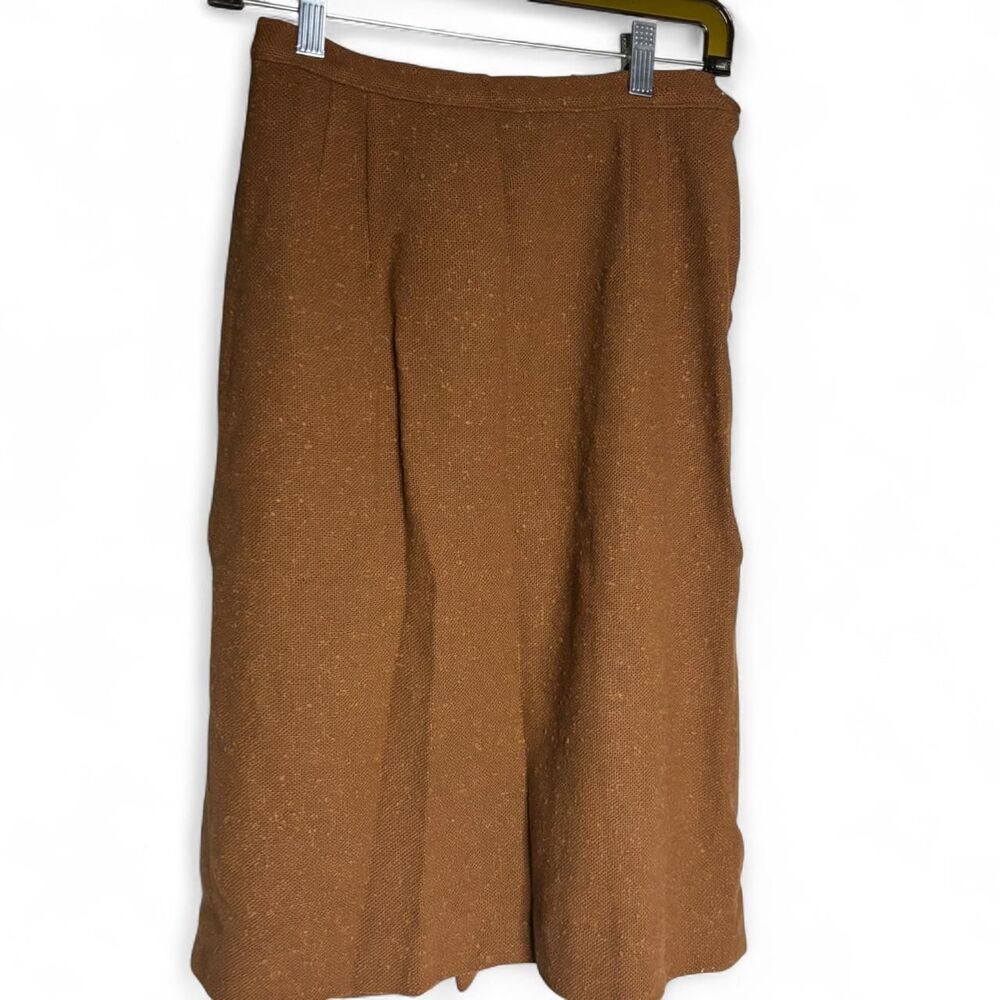 Vintage Women's Brown Midi Shirt with side zipper- 26"